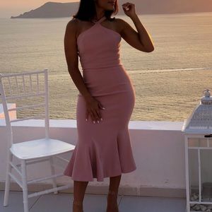 Dress the population blush midi dress in a small